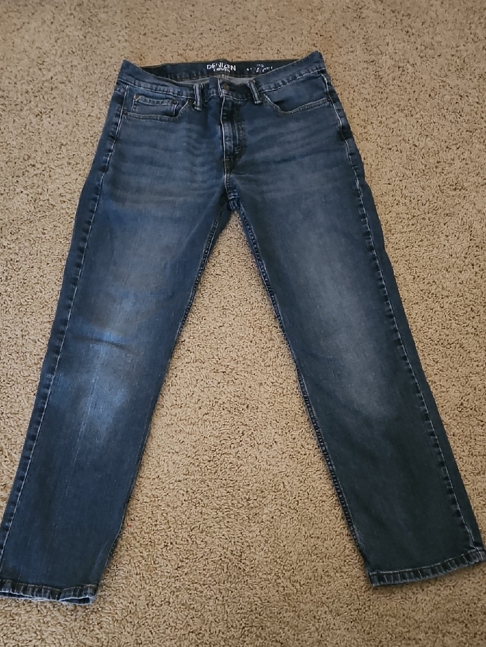Denizen Levi's 218 Men's Straight Jeans in Faded Dark Blue Wash- 32x30